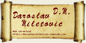 Daroslav Miletović vizit kartica